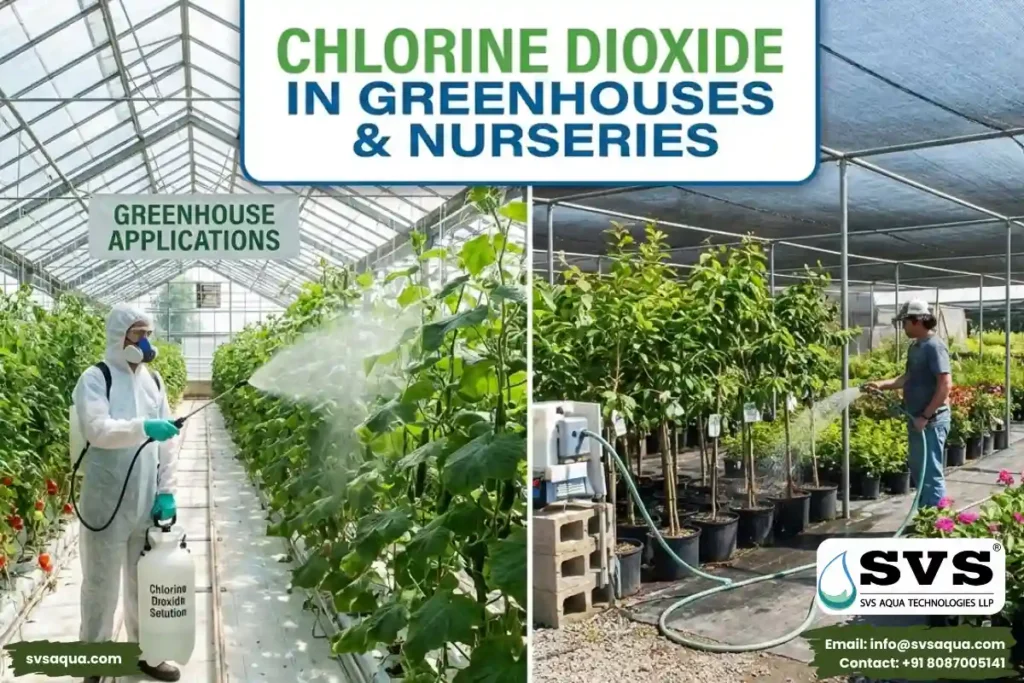 chlorine dixoidee in greenhouse and nurseries