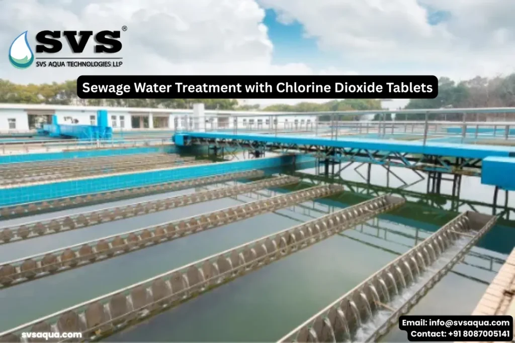 sewage water treatment with chlorine dioxide tablets