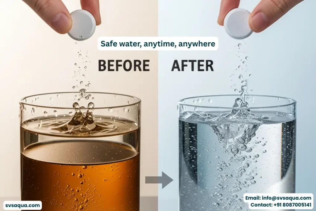 chlorine tablets for drinking water disinfection