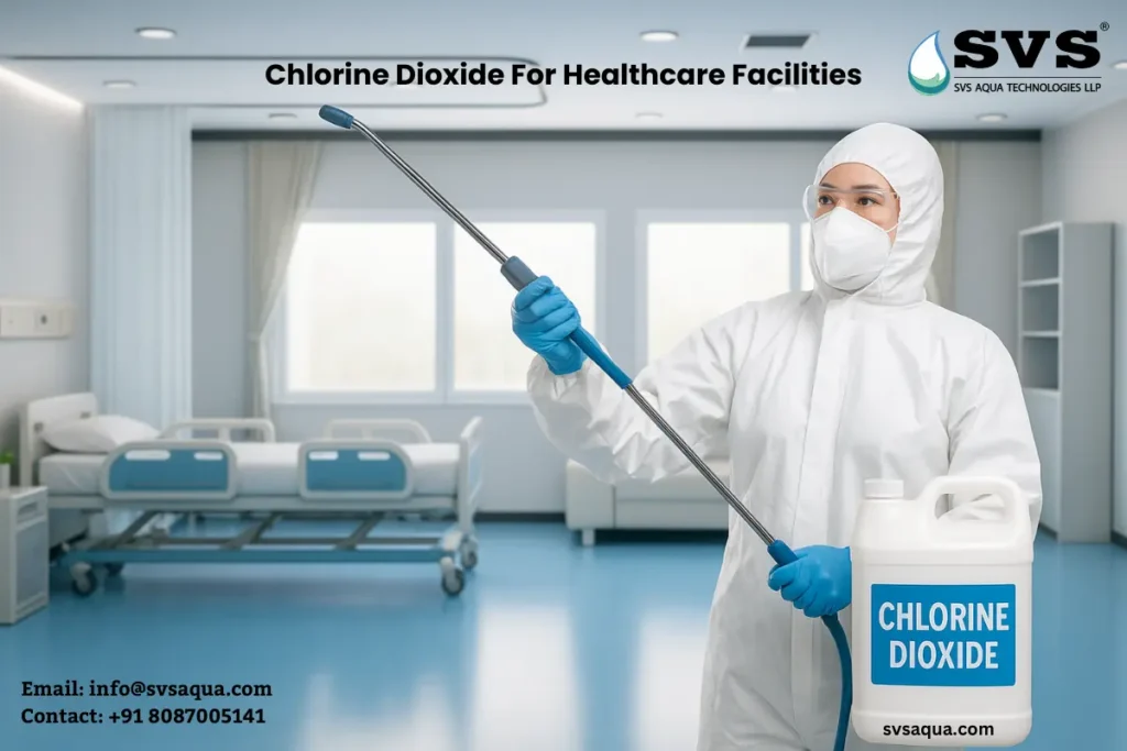 SVS Aqua chlorine dioxide system for hospital disinfection