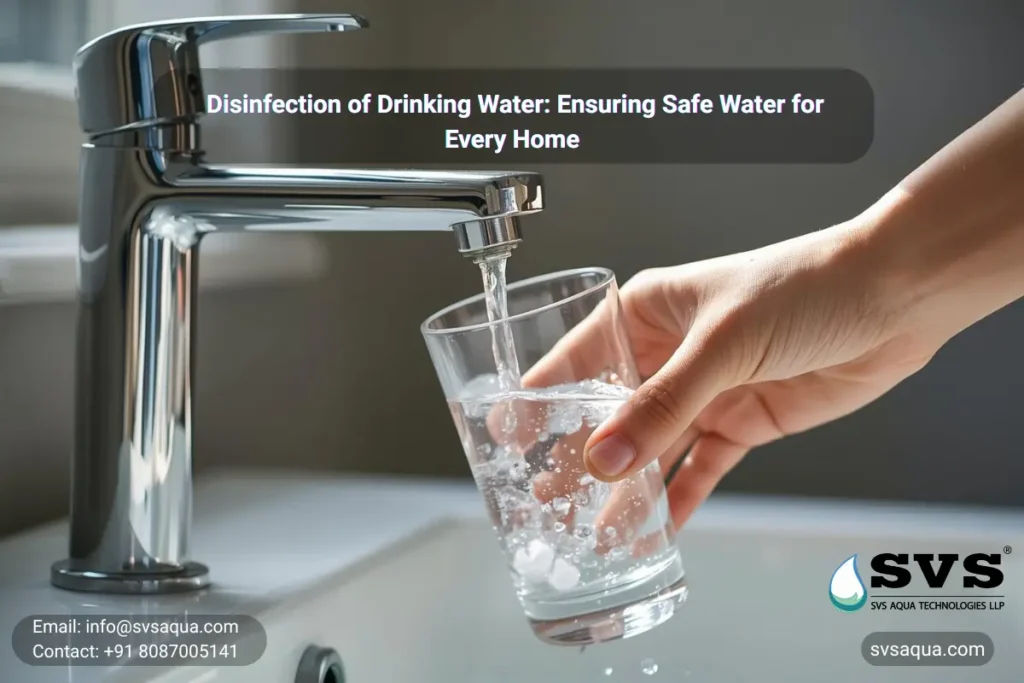 Disinfection of drinking water to remove bacteria and viruses