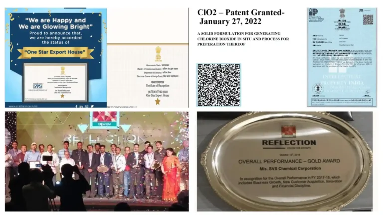 Clo2 patent and overall performance gold award by 2017-18