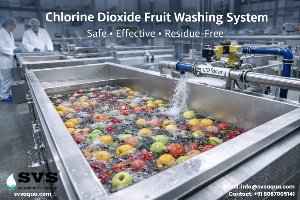 chlorine dioxide for fruit sanitation
