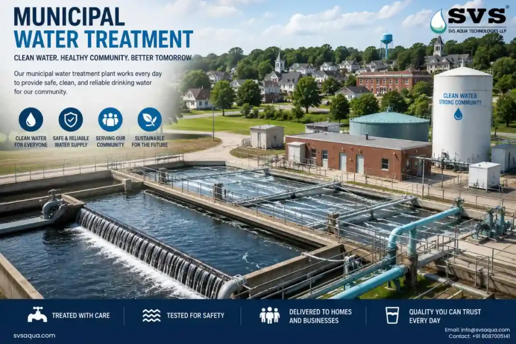 Municipal water treatment solutions for safe drinking water